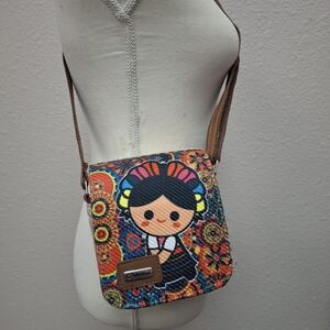 Colorful Crossbody Bag with Cartoon Design